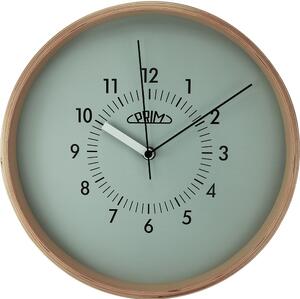 Dřevěné designové hodiny světle hnědé/šedé Nástěnné hodiny PRIM Organic Retrospect - C