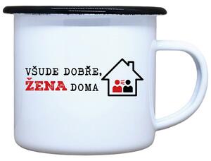 Plecháček s potiskem Všude dobře Objem: 330 ml