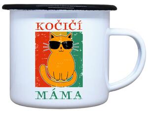 Plecháček s potiskem Kočičí máma Objem: 330 ml