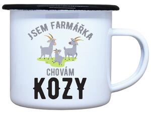 Plecháček s potiskem Chovám kozy Objem: 330 ml