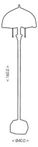 BRILAGI - Tiffany vitrážová stojací lampa IVORY SMOOTH 2xE27/60W/230V