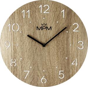 MPM Dřevěné nástěnné hodiny MPM Dotted - B E07M.4116.50