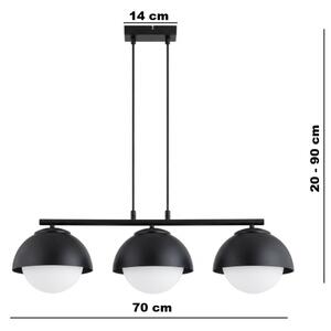 BRILAGI - Lustr na lanku COSMO 3xE27/60W/230V černá