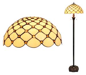 BRILAGI - Tiffany vitrážová stojací lampa IVORY SMOOTH 2xE27/60W/230V