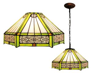 BRILAGI - Tiffany vitrážový lustr na řetězu EMERALD 1xE27/60W/230V pr. 40 cm