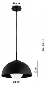 BRILAGI - Lustr na lanku COSMO 1xE27/60W/230V pr. 30 cm černá
