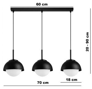 BRILAGI - Lustr na lanku COSMO 3xE27/60W/230V černá