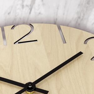 Dřevěné designové hodiny světle hnědé Nástěnné hodiny MPM Circle - A