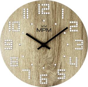 MPM Dřevěné nástěnné hodiny MPM Pixel - B E07M.4117.50
