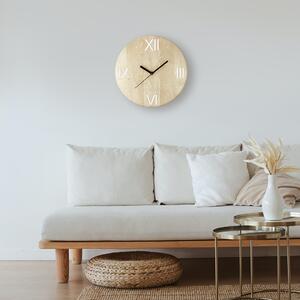 Dřevěné designové hodiny světle hnědé Nástěnné hodiny MPM Rome - A