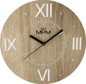 MPM Dřevěné designové nástěnné hodiny MPM Rome - B E07M.4119.50