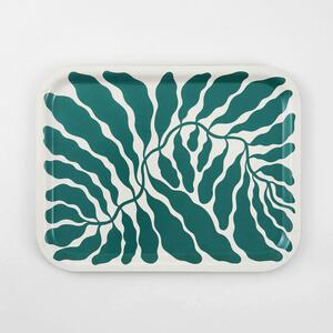 Wrap Ilustrovaný Tác dřevěný Art Trays by Linnéa Andersson střední zelený
