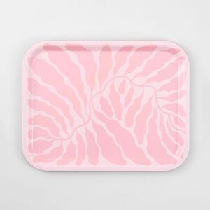 Wrap Ilustrovaný Tác dřevěný Art Trays by Linnéa Andersson střední růžový