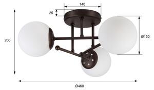 Přisazený lustr MALENA 3xE14/5W/230V hnědá/bílá