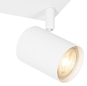 Moderní stropní svítidlo bílé 2-světelné nastavitelné obdélníkové - Jeana