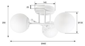 Přisazený lustr MALENA 3xE14/5W/230V bílá