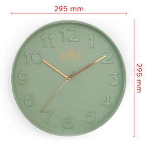 Designové plastové hodiny zelené Nástěnné hodiny MPM Simplicity I - B
