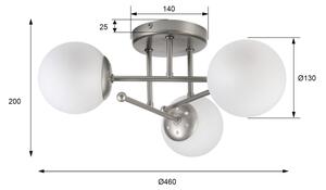 Přisazený lustr MALENA 3xE14/5W/230V matný chrom/bílá