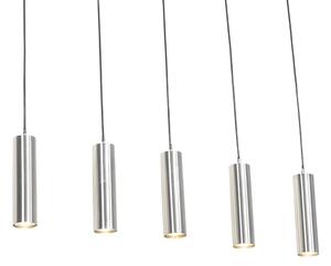 Moderní závěsná lampa ocelová 5světelná - Jeana