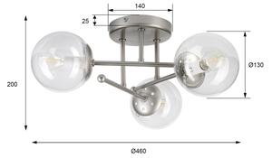 Přisazený lustr MALENA 3xE14/5W/230V matný chrom/čirá