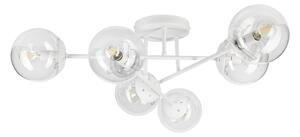 Přisazený lustr MALENA 6xE14/5W/230V bílá/čirá