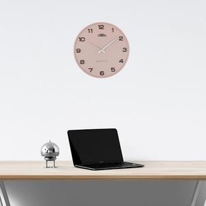 Designové plastové hodiny růžové Nástěnné hodiny PRIM Bloom III - A