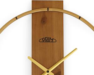 Dřevěné designové hodiny hnědé Nástěnné hodiny PRIM Ring