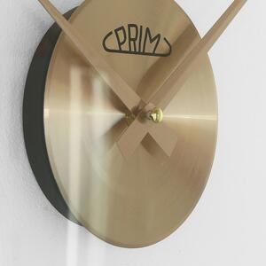 Designové plastové hodiny bílé/zlaté Nástěnné hodiny PRIM Pellucid Lens