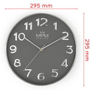 Designové plastové hodiny šedé Nástěnné hodiny MPM Simplicity II
