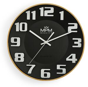 Designové plastové hodiny bílé/černé Nástěnné hodiny MPM Ageless - C