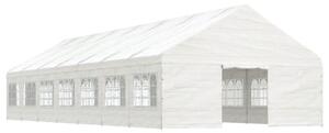 Altán se střechou bílý 15,61 x 5,88 x 3,75 m polyethylen