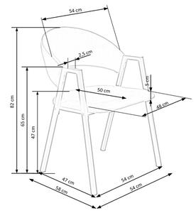 Jídelní židle SCK-473 šedá