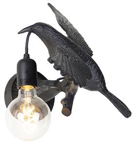 Vintage nástěnná lampa černá - Fugl