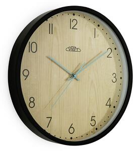 Dřevěné designové hodiny světle hnědé/černé Nástěnné hodiny PRIM Colored Forest - D