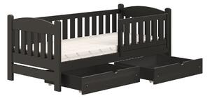 Dřevěná dětská postel Alvins DP 002 - Černý