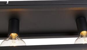 Průmyslová stropní lampa černá 99,5 cm 4světelná - klec