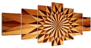 Obraz - Dřevěná koláž (210x100 cm)