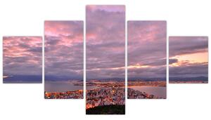Obraz - Soumrak nad městem (125x70 cm)