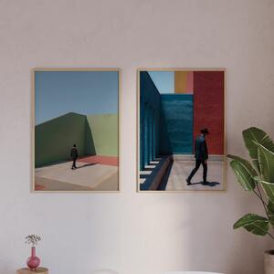 Paper Collective designové moderní obrazy Primary Spaces (50 x 70 cm)