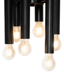 Art Deco závěsná lampa černá 12-ti světlá - Tubi