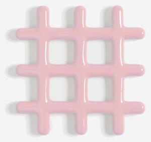 &klevering Keramická podložka na stůl Grid růžová