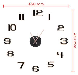 MPM Černé nalepovací nástěnné hodiny MPM E01.4171.2390