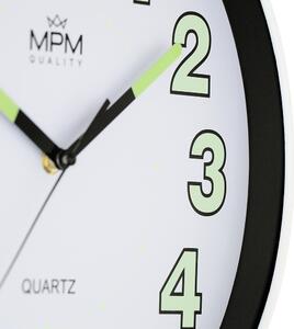 Designové plastové hodiny bílé MPM E01.4185