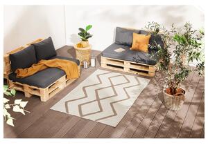 LIVARNO home Venkovní koberec, 80 x 150 cm (béžové linky) (100372030001)