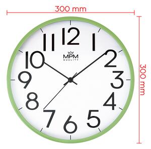 Designové plastové hodiny zelené MPM E01.4188