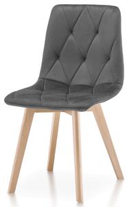Jídelní židle sametová, šedá CT-V4081 GREY4
