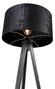 Stojací lampa stativ černý se stínidlem černý 50 cm - Tripod Classic