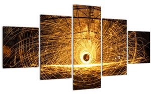 Obraz svíticího disku (125x70 cm)