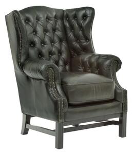 Sob nábytek - Křeslo Chesterfield II zelená pravá kůže - F0A00000839W