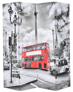 Skládací paraván 160 x 170 cm Londýnský autobus černobílý